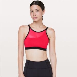 Lululemon Forget the Rest Red & Black Padded Sports Bra Size 6